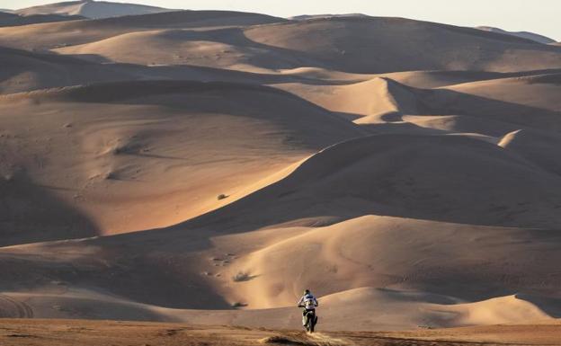 Un piloto, en la etapa en Arabia.