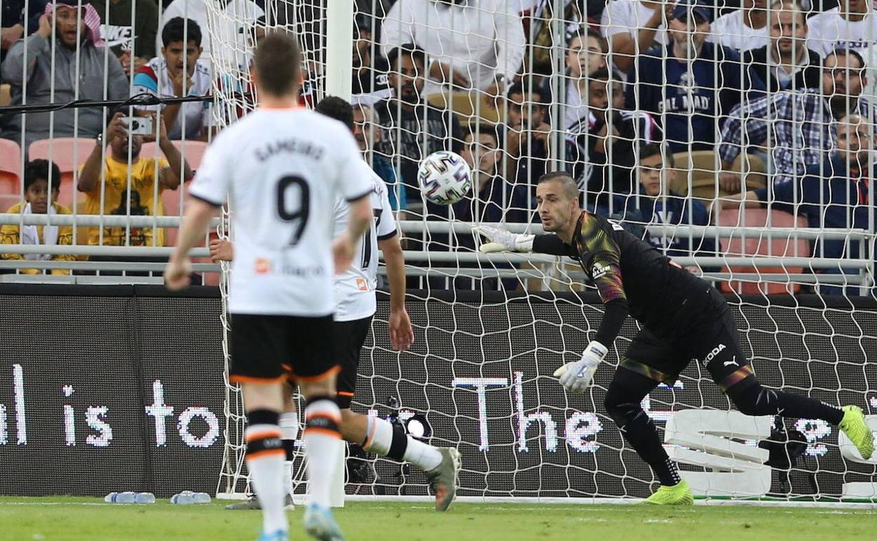 Jaume, durante el partido de la Supercopa contra el Real Madrid