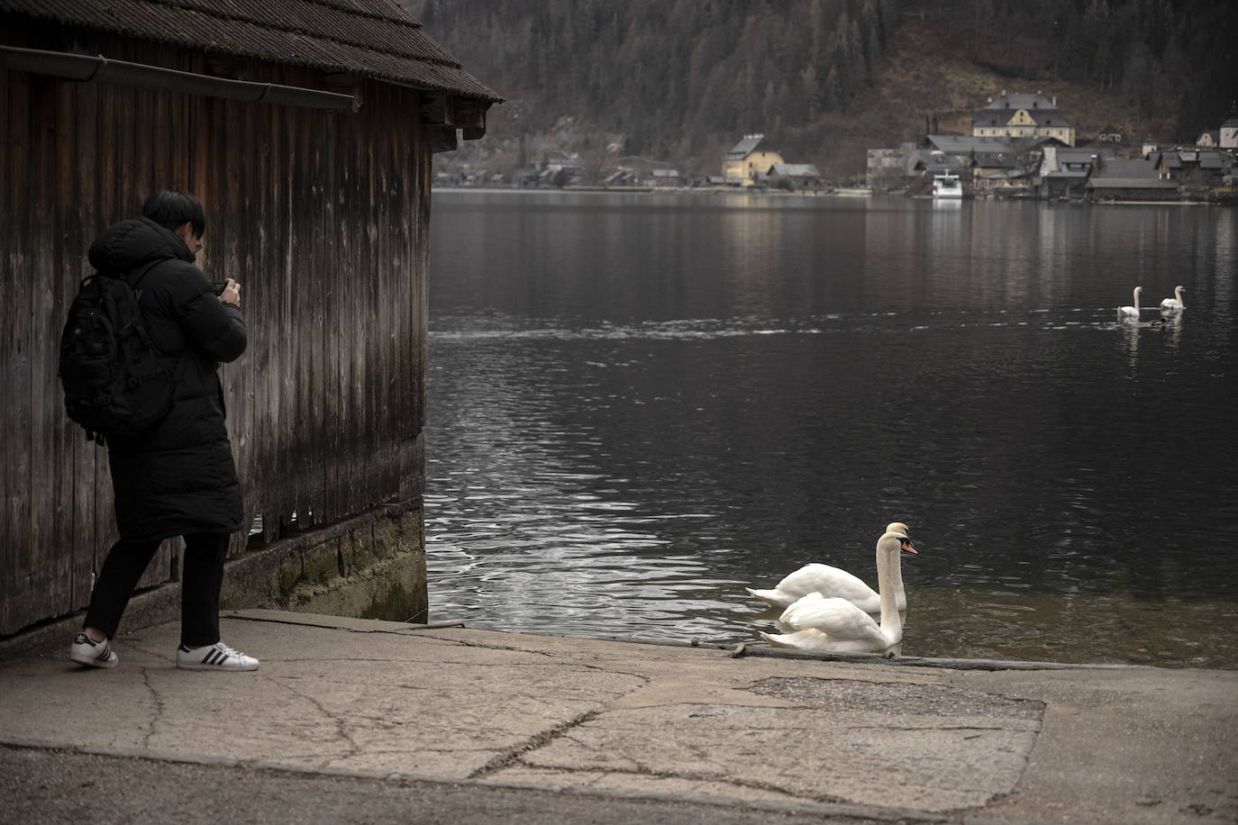 Hallstatt era hace diez años una villa idílica al borde de un lago de ensueño y aún lo sigue siendo, pero de otra manera. Lo que entonces le faltaba al pequeño pueblo austriaco, ahora le sobra. Tiene gente para dar y regalar, la hay por todas partes, tanta que hasta los visitantes se cuelan sin permiso en las casas en busca de un baño que no esté ocupado. En el pueblo residen 778 vecinos pero no lo parece porque apenas se les ve. Su presencia se diluye ante las riadas de personas que transitan por las calles en busca de un lugar vacío donde sacarse una foto mientras decenas de drones sobrevuelan los tejados para obtener imágenes impactantes. Hay turistas que llegan a la localidad convencidos de que se encuentran en un parque temático donde todo es de cartón piedra y todo está a la venta. Otros creen que están recorriendo el auténtico Arendelle, el reino de la película 'Frozen'. Hallstatt es un pueblo de moda, hasta ha sido calificado como «el más 'instagrameable' del mundo», y eso está siendo su ruina.