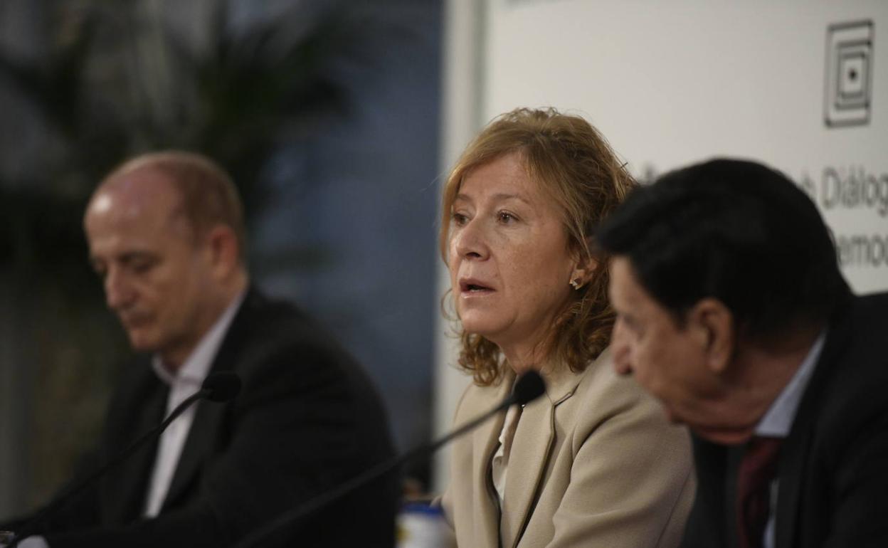 La subgobernadora, Margarita Delgado, en un momento de su intervención. 