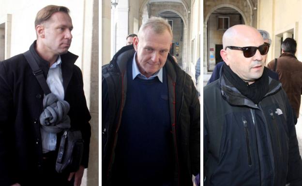 Los tres presuntos sicarios del crimen de Polop: Franke, Rakowski y Montero.