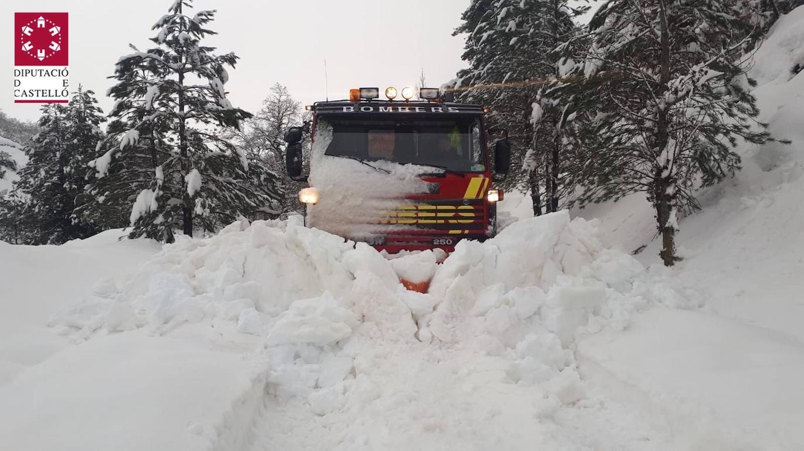 Servicios realizados por parte del Consorcio Provincial de Bomberos de Castellón por nevadas