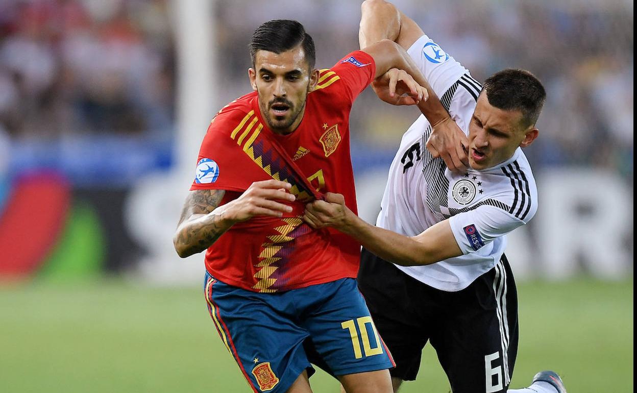 Ceballos, durante la final del Europeo sub-21 que España ganó a Alemania