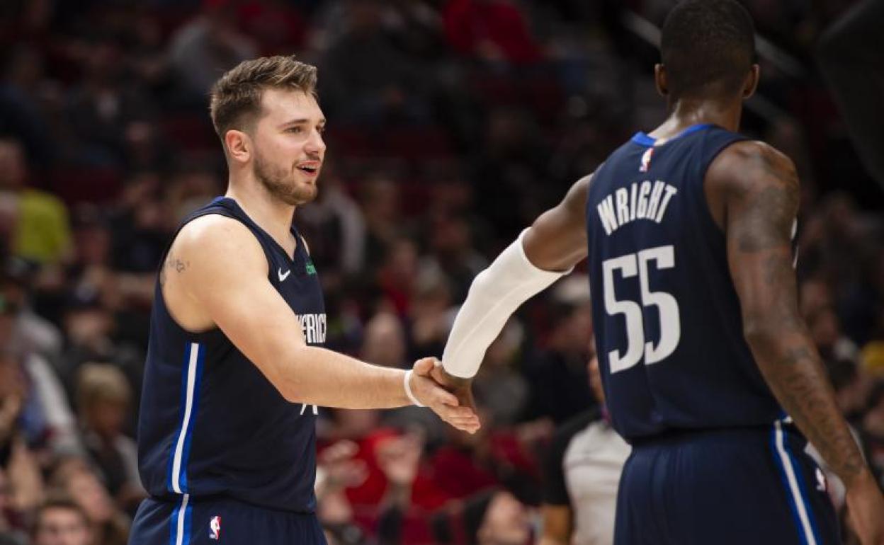 Luka Doncic, durante el partido contra Portland. 