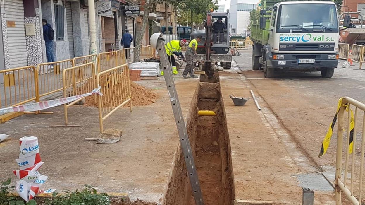 Las obras que están ejecutándose. 