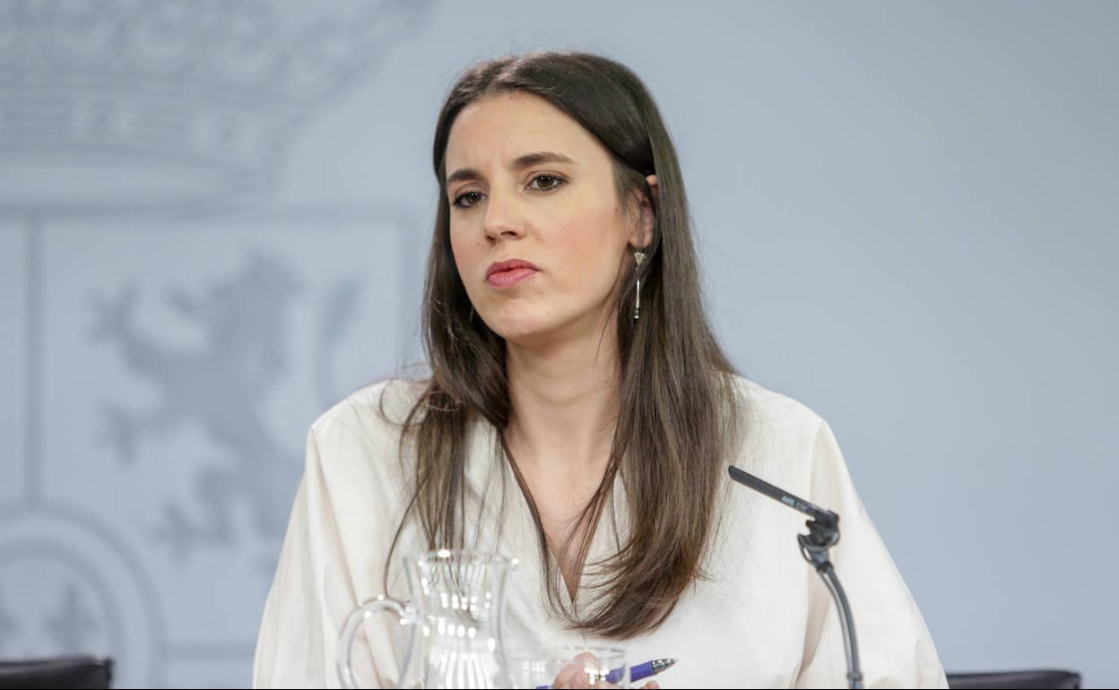 La ministra de Igualdad, Irene Montero.