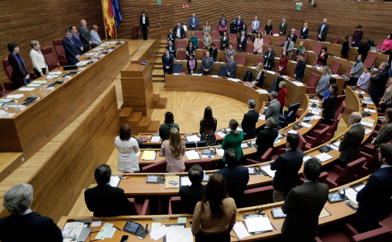 El pleno durante la sesión de ayer. 