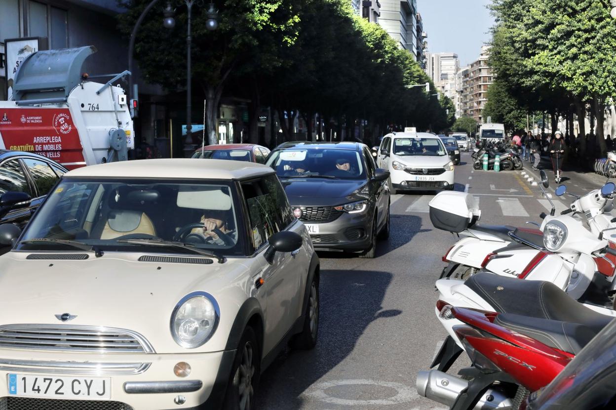 Tramo de la calle Colón la semana pasada. 