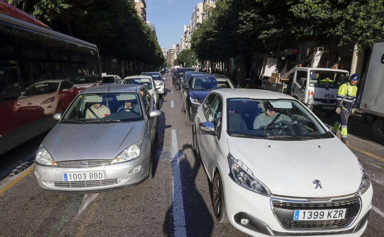 Coches detenidos en Colón, esta semana.