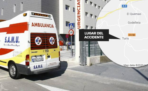 Una mujer de 42 años herida tras salirse de una carretera de Turís con su coche