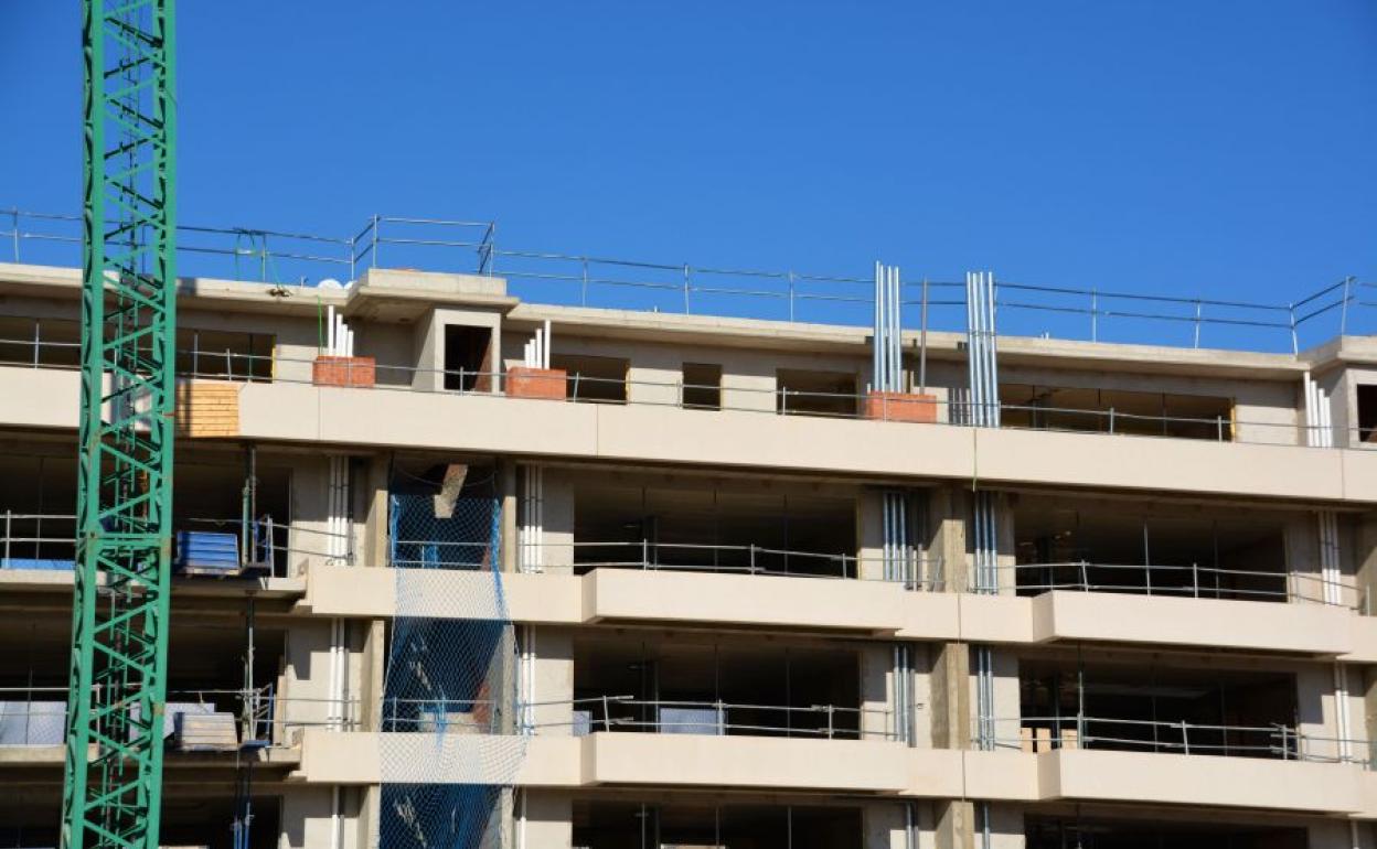 Obra de construcción de una finca.