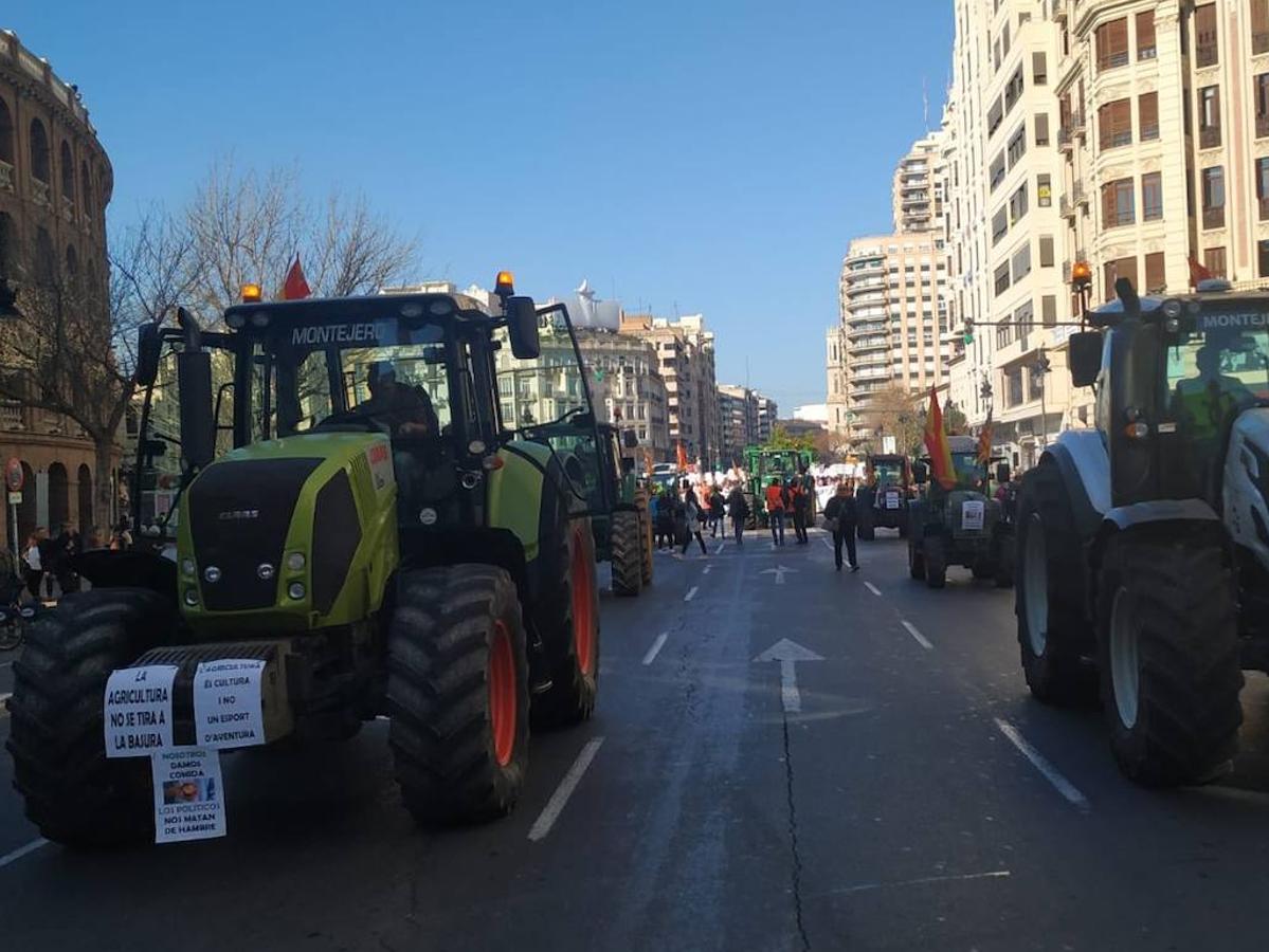 Fotos: Manifestación de tractores en el centro de Valencia