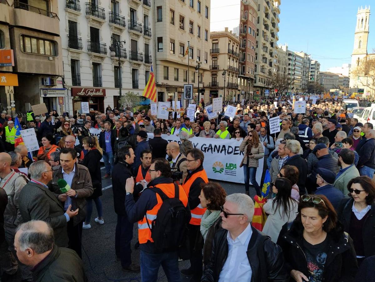 Fotos: Manifestación de tractores en el centro de Valencia