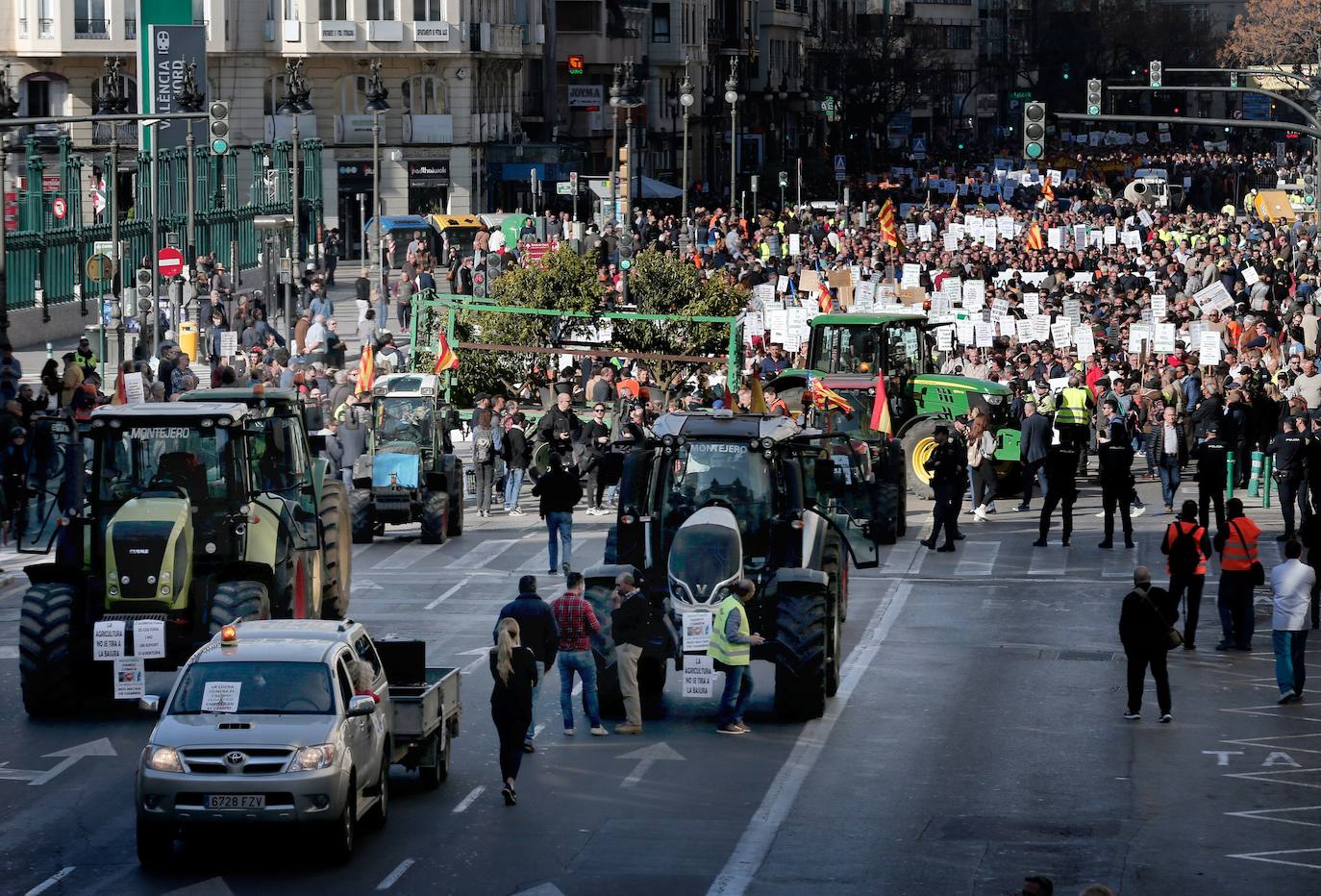 Fotos: Manifestación de tractores en el centro de Valencia