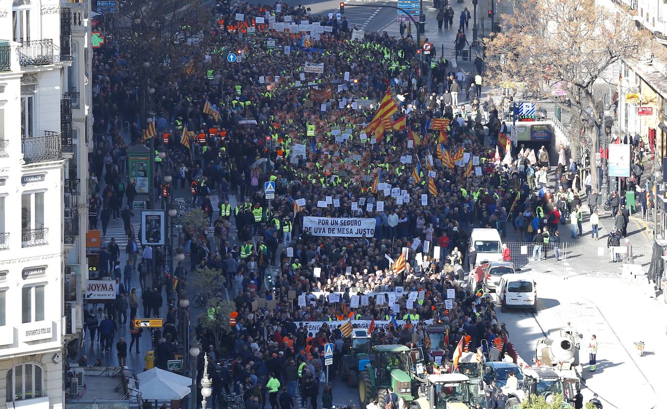 Fotos: Manifestación de tractores en el centro de Valencia