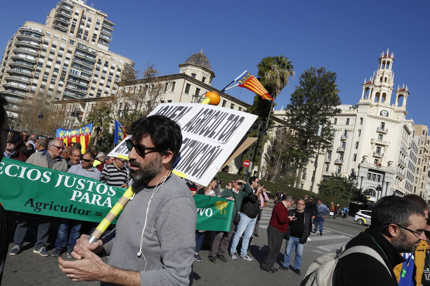 Fotos: Manifestación de tractores en el centro de Valencia