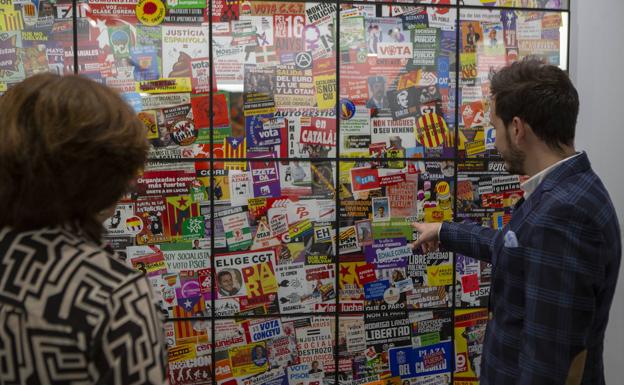 Vista de la instalación de una de las obras expuestas en la feria ARCO 