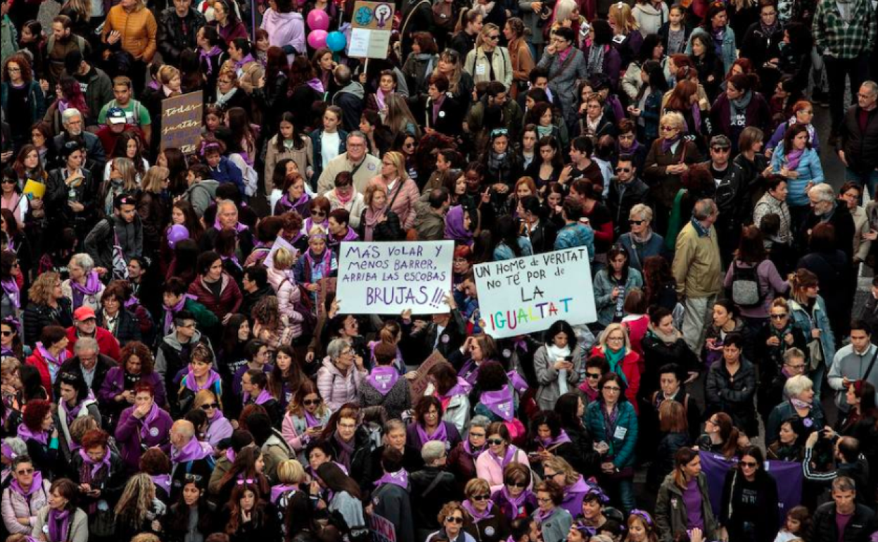 Las protestas durante el Día de la Mujer Trabajadora, el año pasado.
