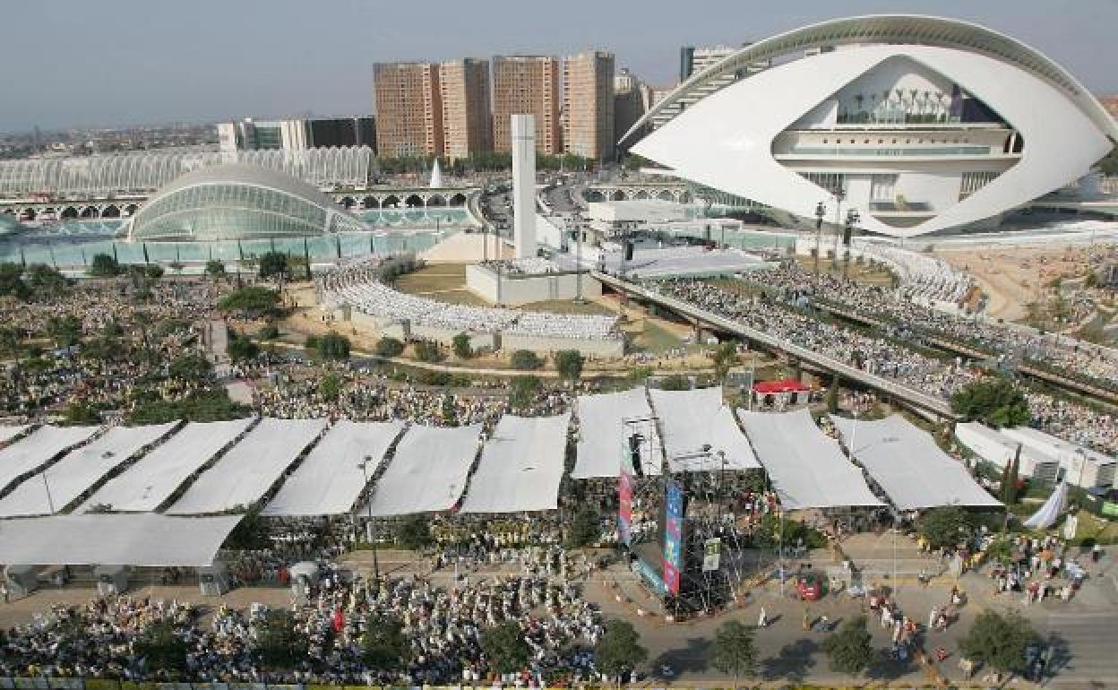 Escenario de la visita del Papa a Valencia. 