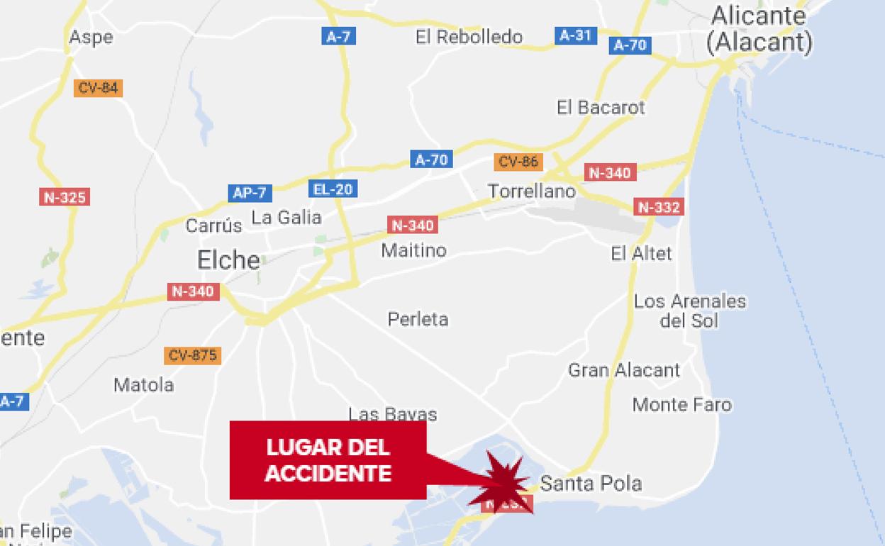 El accidente se ha producido en Santa Pola. 