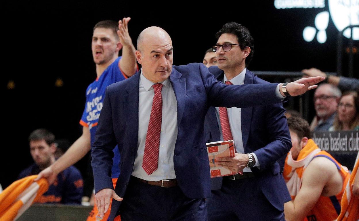 Ponsarnau, durante el último choque liguero del Valencia Basket ante el San Pablo Burgos