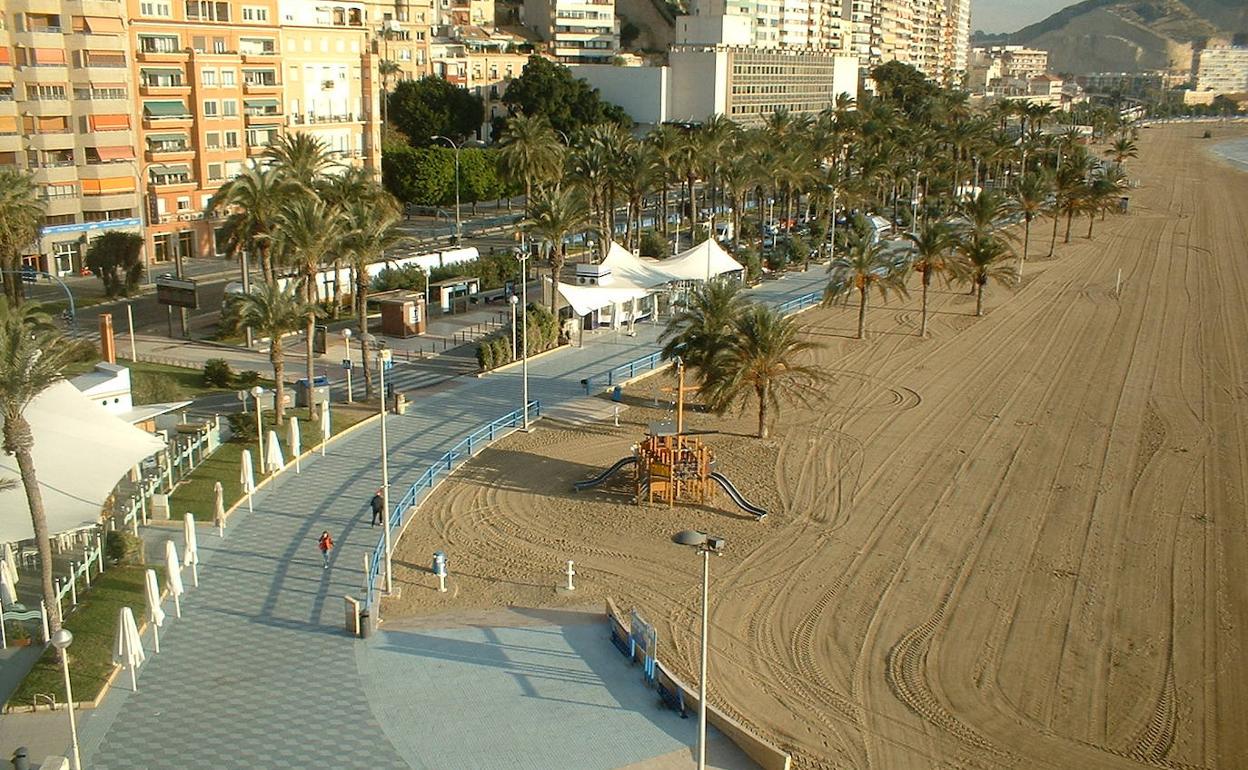 El paseo del Postiguet, en Alicante.