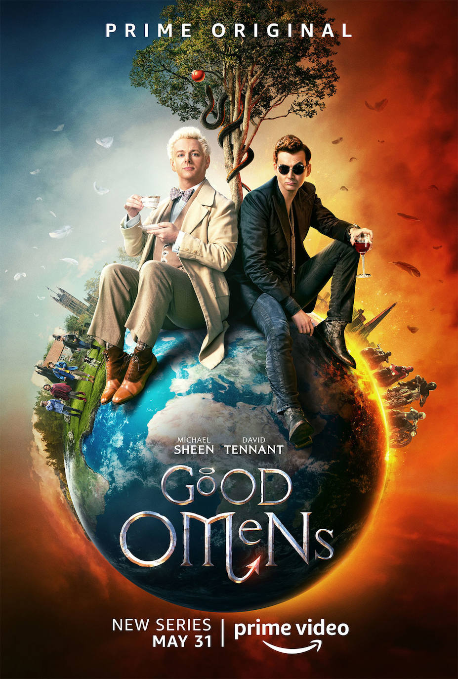 Good Omens (Amazon Prime) | 'Adaptación de la novela 'Buenos presagios' de Terry Pratchett y Neil Gaiman, cuenta cómo el Apocalipsis se acerca para destruir a la humanidad.