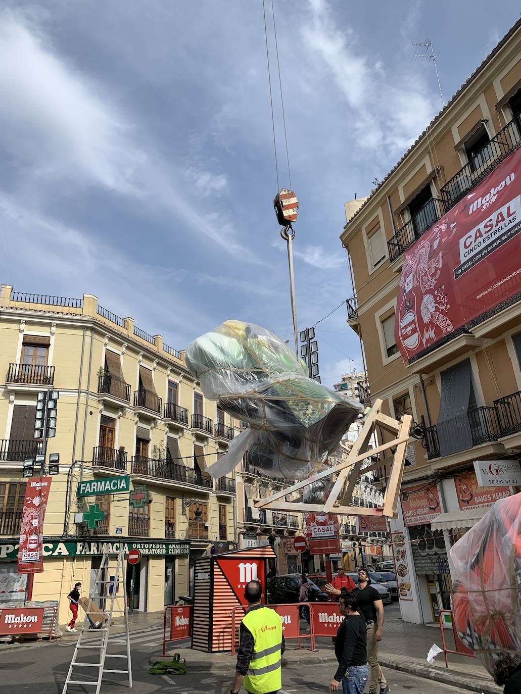 Desmontaje de las Fallas 2020 de Valencia: Convento Jerusalén - Matemático Marzal