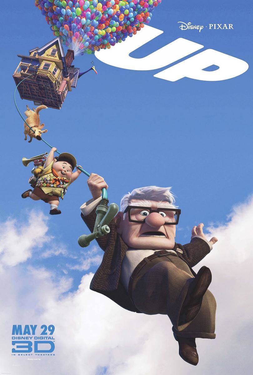 35. 'Up' (2009). Un anciano que acaba de enviudar quiere hacer realidad el sueño de su vida: enganchar miles de globos a su casa y salir volando rumbo a América del Sur. Pronto descubrirá que tiene un polizón, un niño.