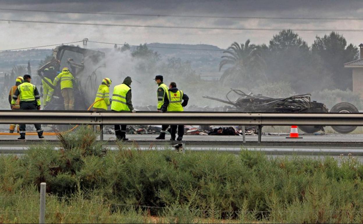 Imagen de archivo de un reciente accidente de tráfico en Crevillent.