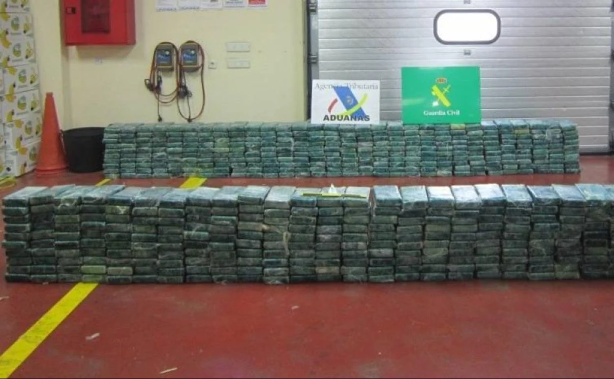 Descubren un alijo de 600 kilos de cocaína escondidos entre bananas en el puerto de Valencia