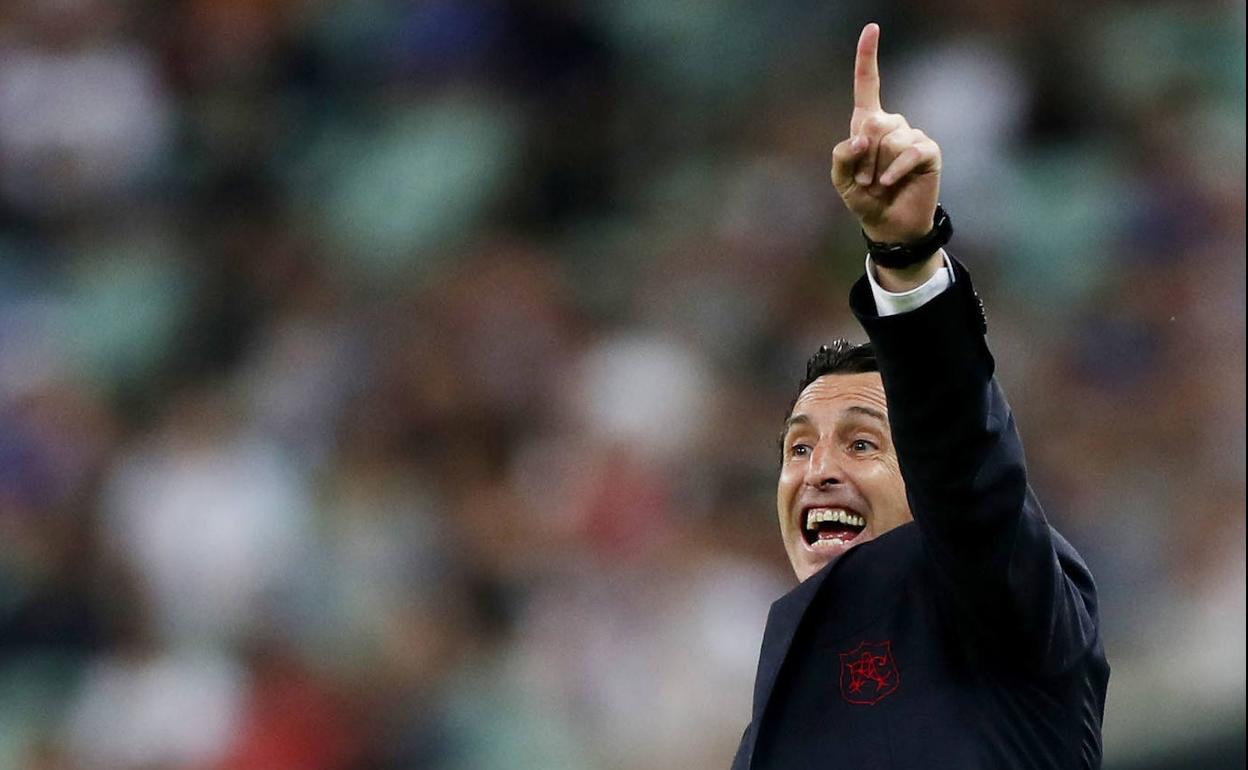 Unai Emery, durante la pasada final de la Europa League con el Arsenal.