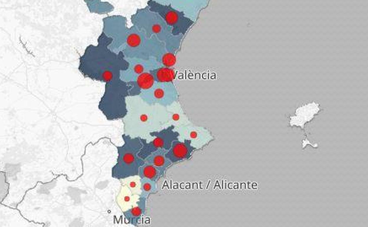 Cifras de contagiados y fallecimientos por coronavirus en cada hospital de la Comunitat