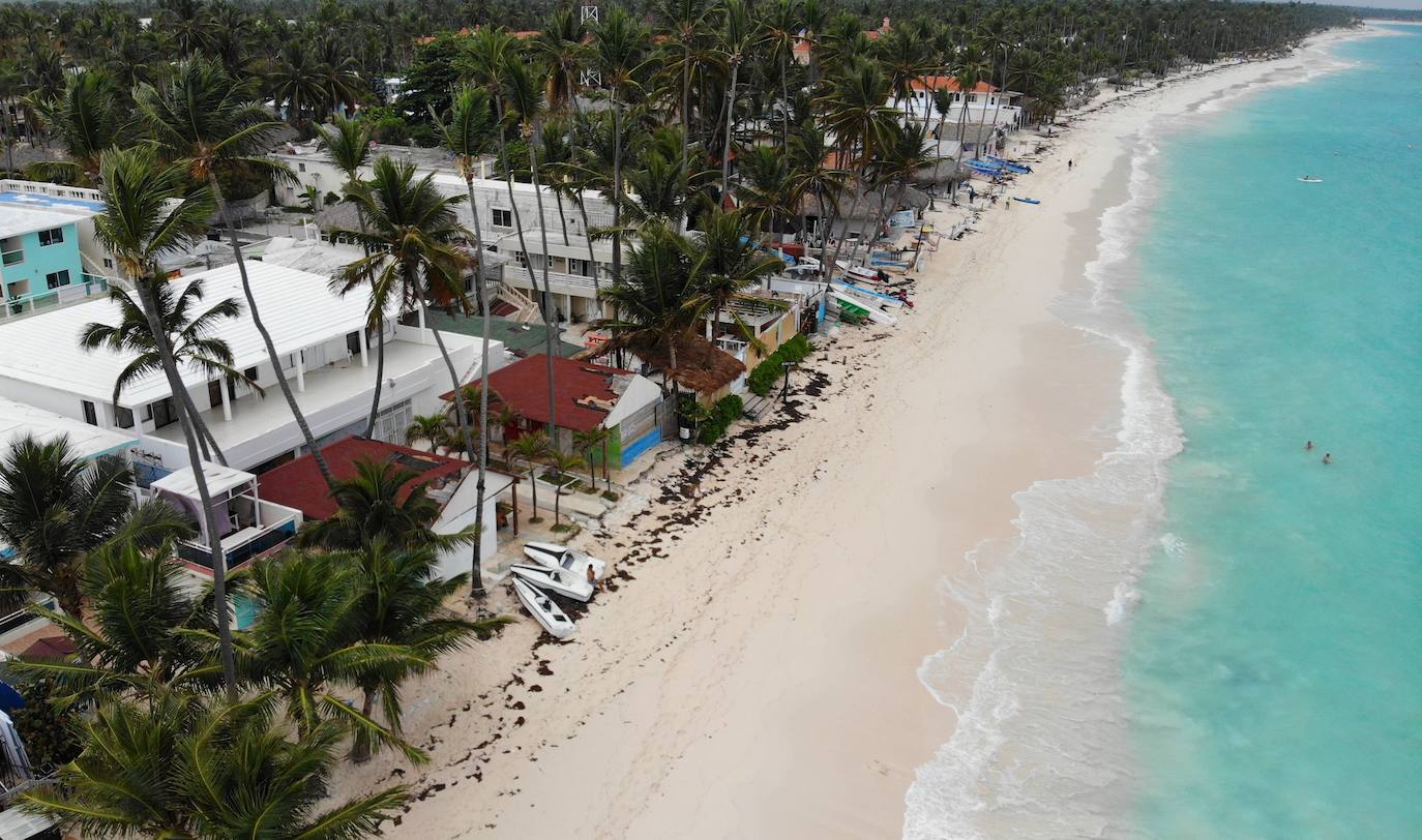 Vista de la playa de Bávaro en Punta Cana (República Dominicana).