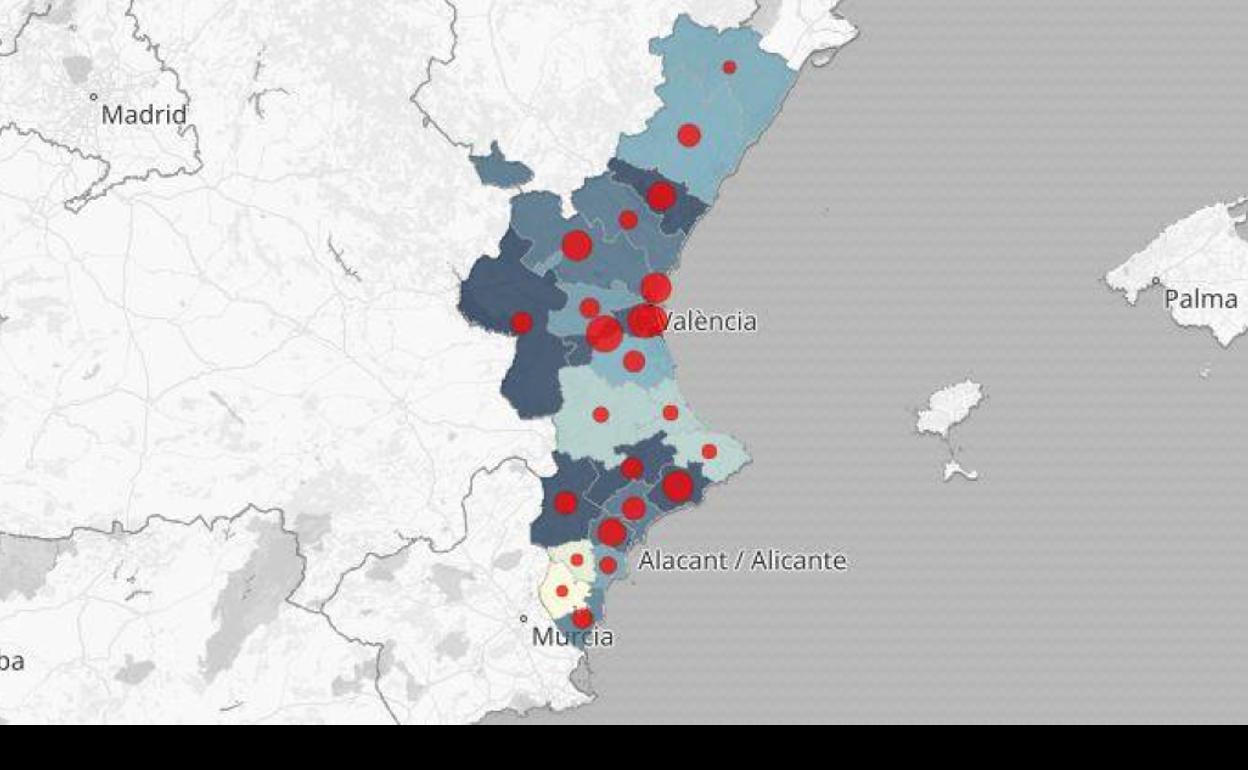 Cifras de contagiados y fallecimientos por coronavirus en cada hospital de la Comunitat