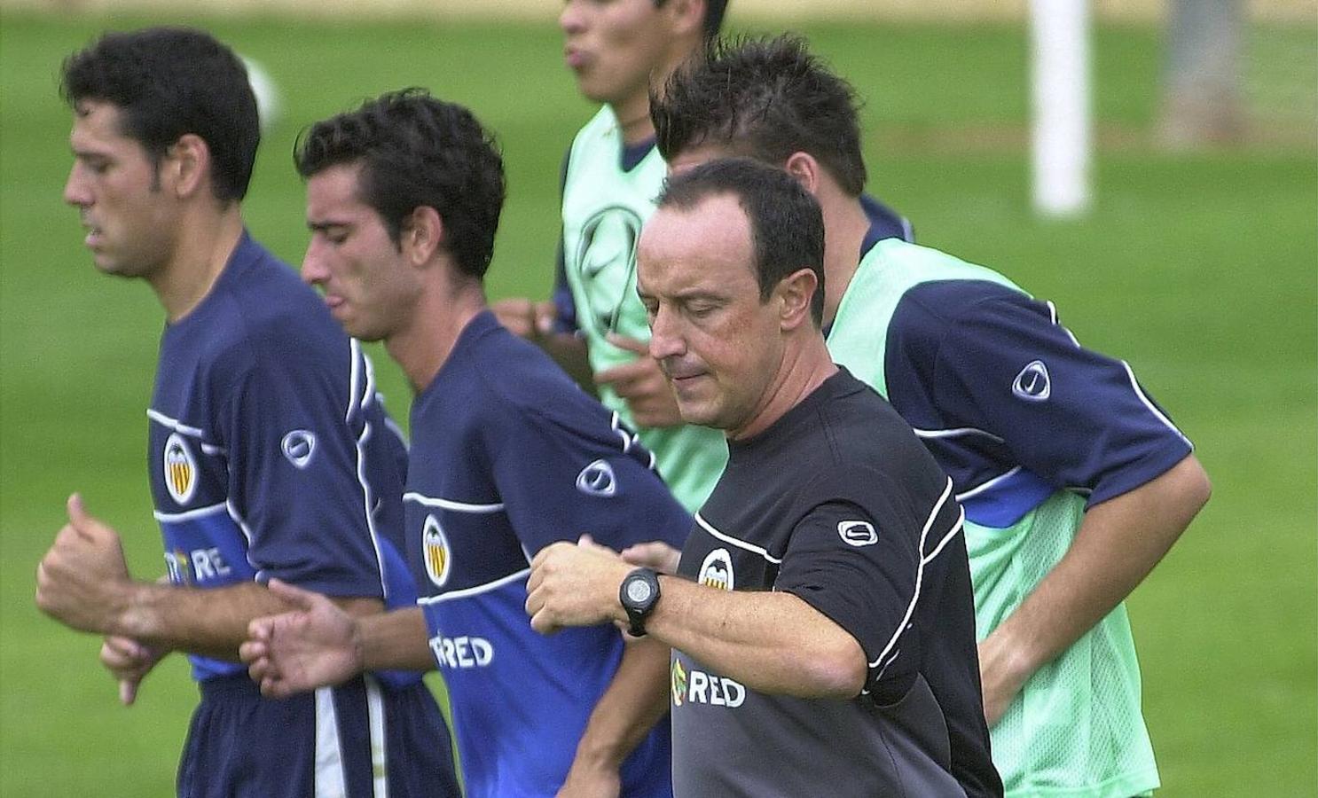 Benítez, junto a Jandro y Andrés Palop