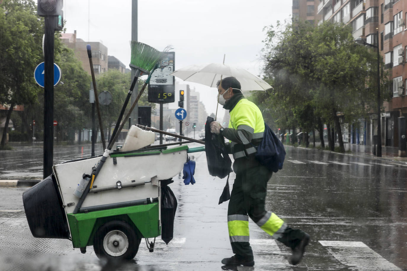 Enésimo día de precipitaciones en la ciudad durante la crisis sanitaria