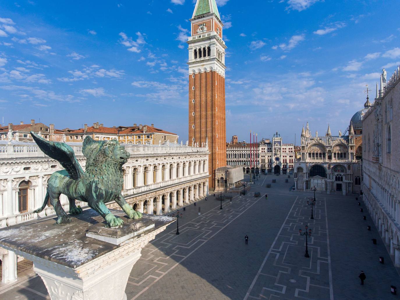 La pandemia del coronavirus ha dejado Venecia más solitaria y bella que nunca. Sin turistas desde principios de marzo, el agua ya no es removida por los miles de barcos, taxis, vaporetti, góndolas y embarcaciones privadas que lo hacen habitualmente. Algunos animales que estaban relegados en los canales más grandes o más amplios, pueden moverse ahora hasta el centro histórico de esta ciudad mágica. 