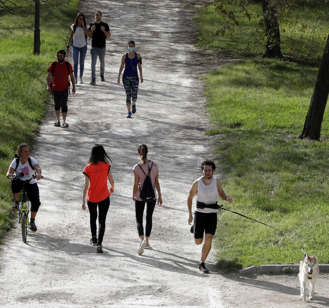 Fotos: Ciclistas, corredores y paseantes llenan de vida Valencia