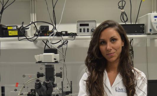 Lucía Torres tras su trabajo en el laboratorio. 