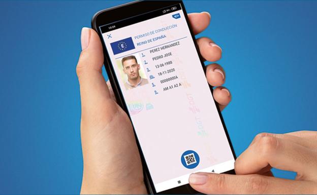 Carnet de conducir en la aplicación de la DGT. 