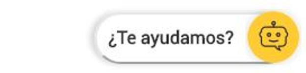 Una ventana flotante con el texto «¿Te ayudamos?» da acceso al asistente virtual. 