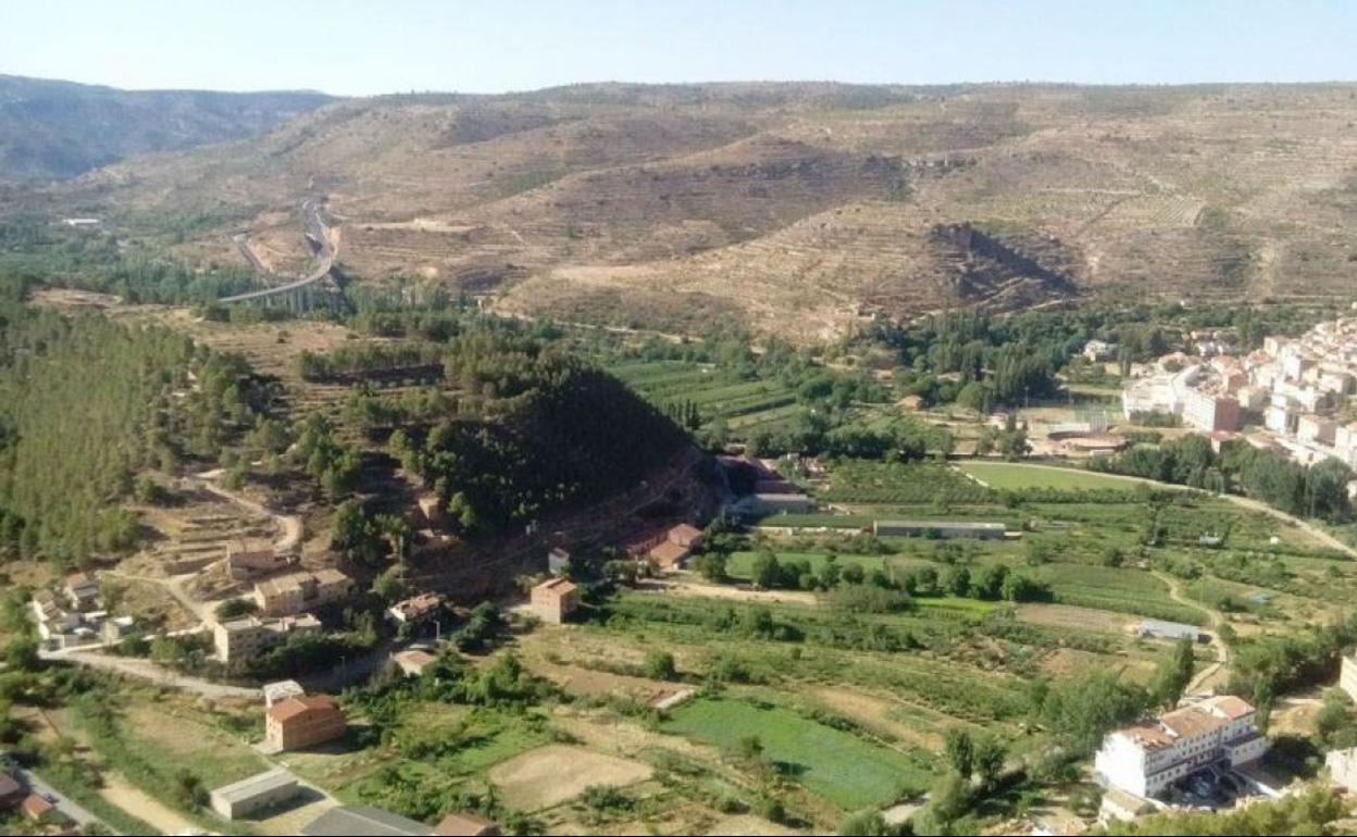 Parte de la vega del río Turia a su paso por Ademuz.