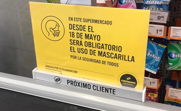 Consum vende mascarillas y anuncia que serán obligatorias para comprar a partir del 18 de mayo