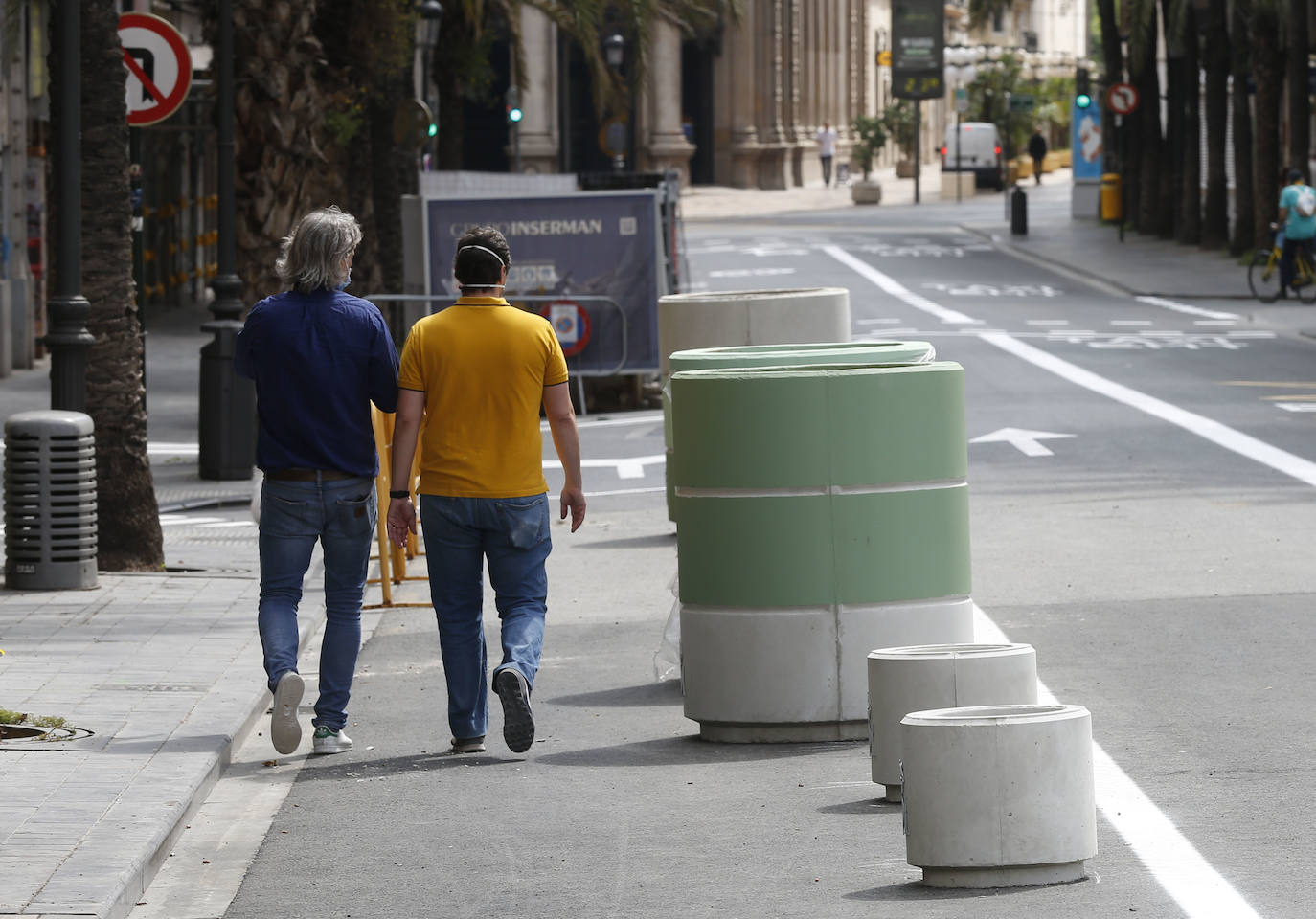 Fotos: Avanza la peatonalización de la plaza del Ayuntamiento de Valencia