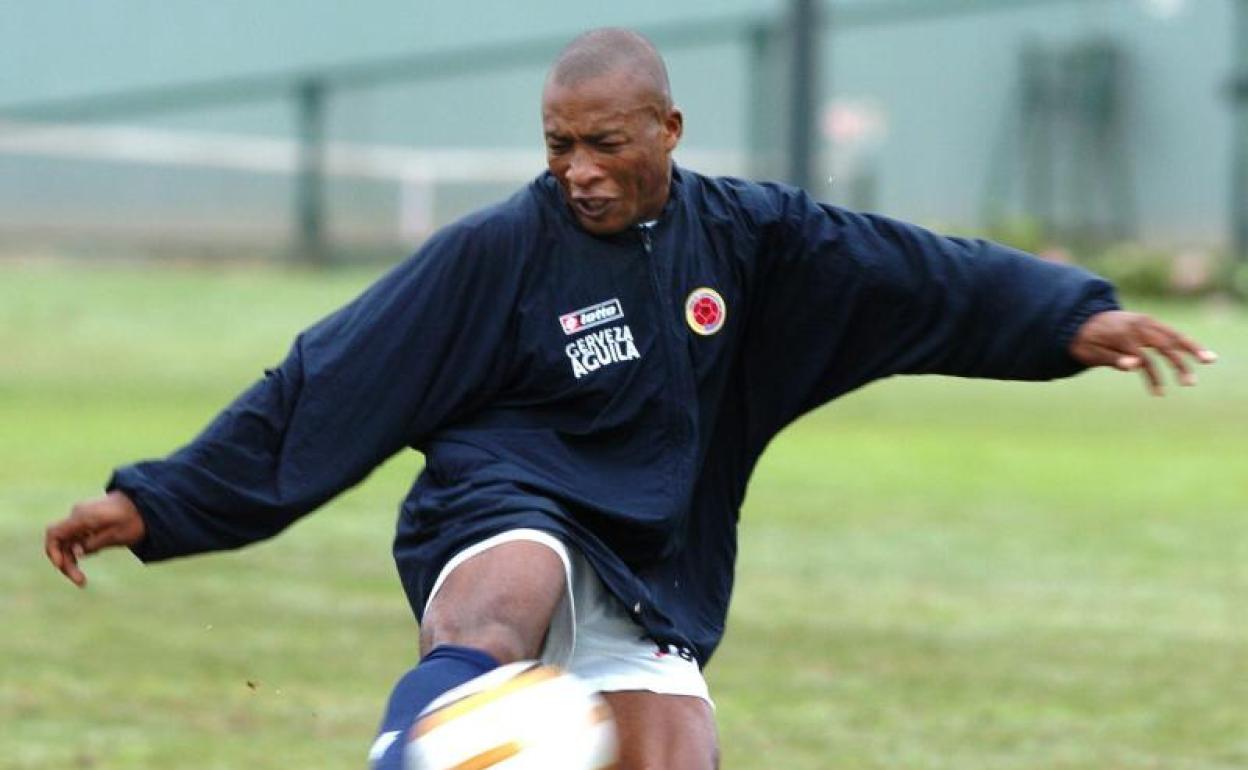 Edwin Congo, en su época como futbolista. 