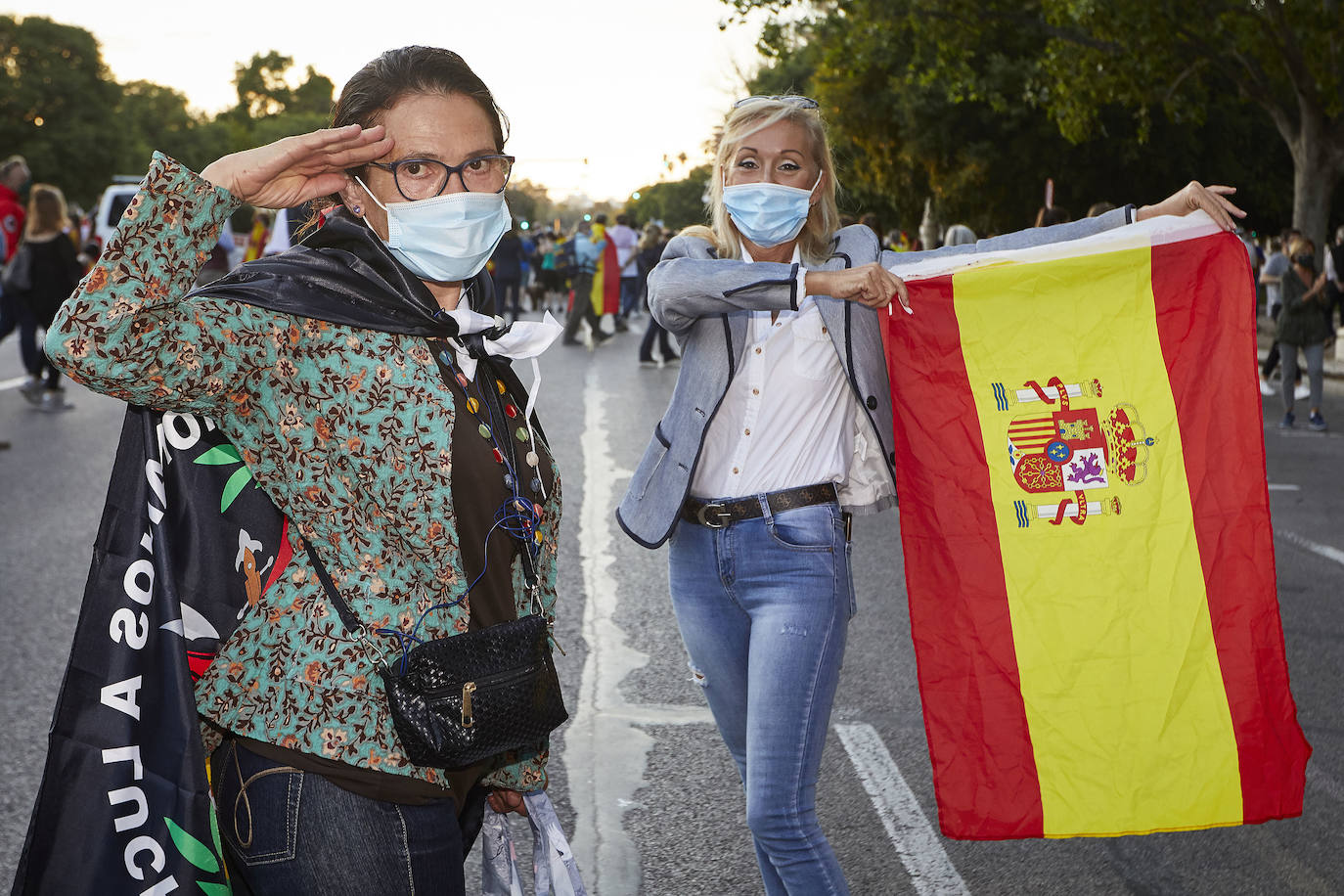 Fotos: Nuevas protestas contra el Gobierno en el paseo de la Alameda