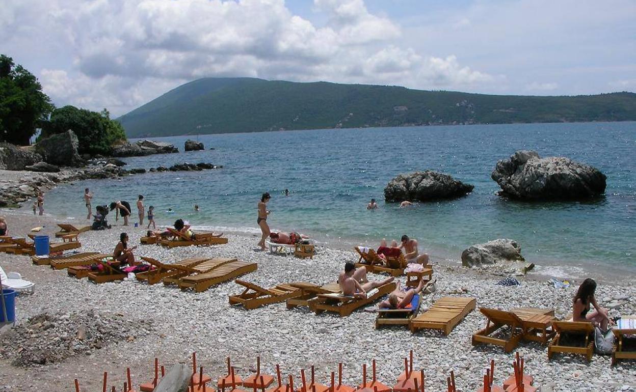 Una playa de Montenegro.