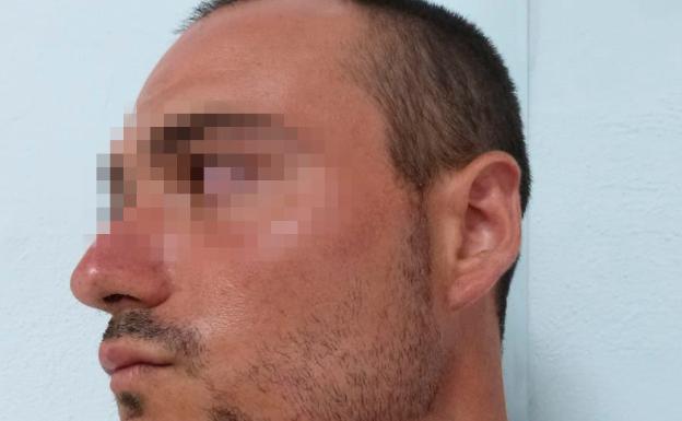 El presunto ladrón identificado como el 'Rambo de Requena'. 