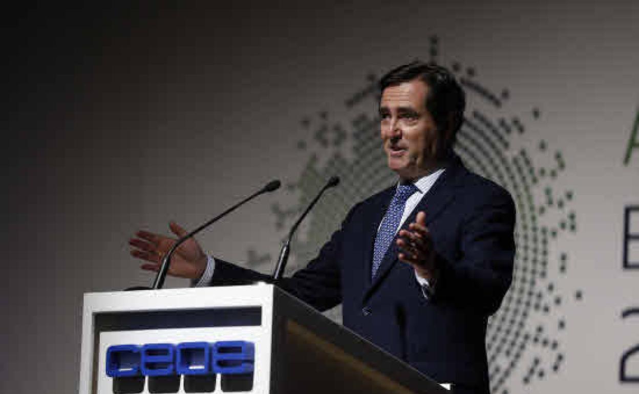 El presidente de la CEOE, Antonio Garamendi.